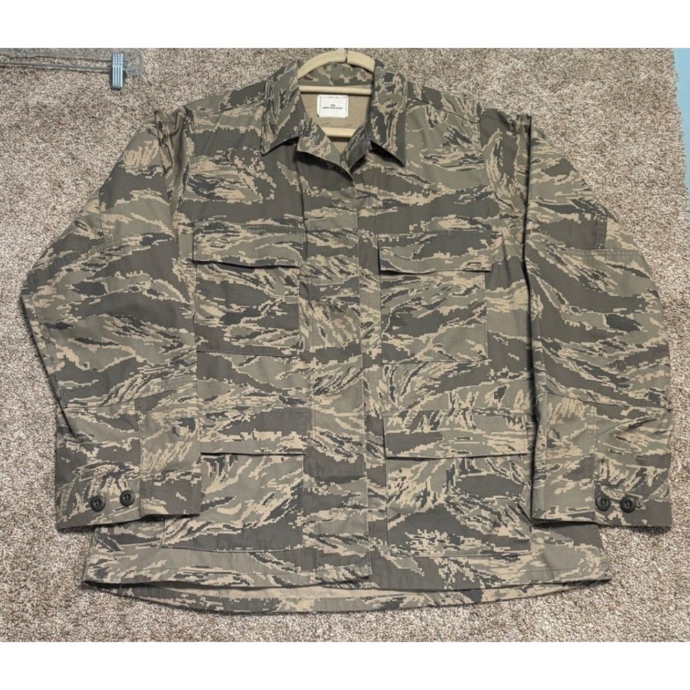 US Air Force ABU Field Jacket 16R Camo Digital Tiger Utility Women Cargo Pockets